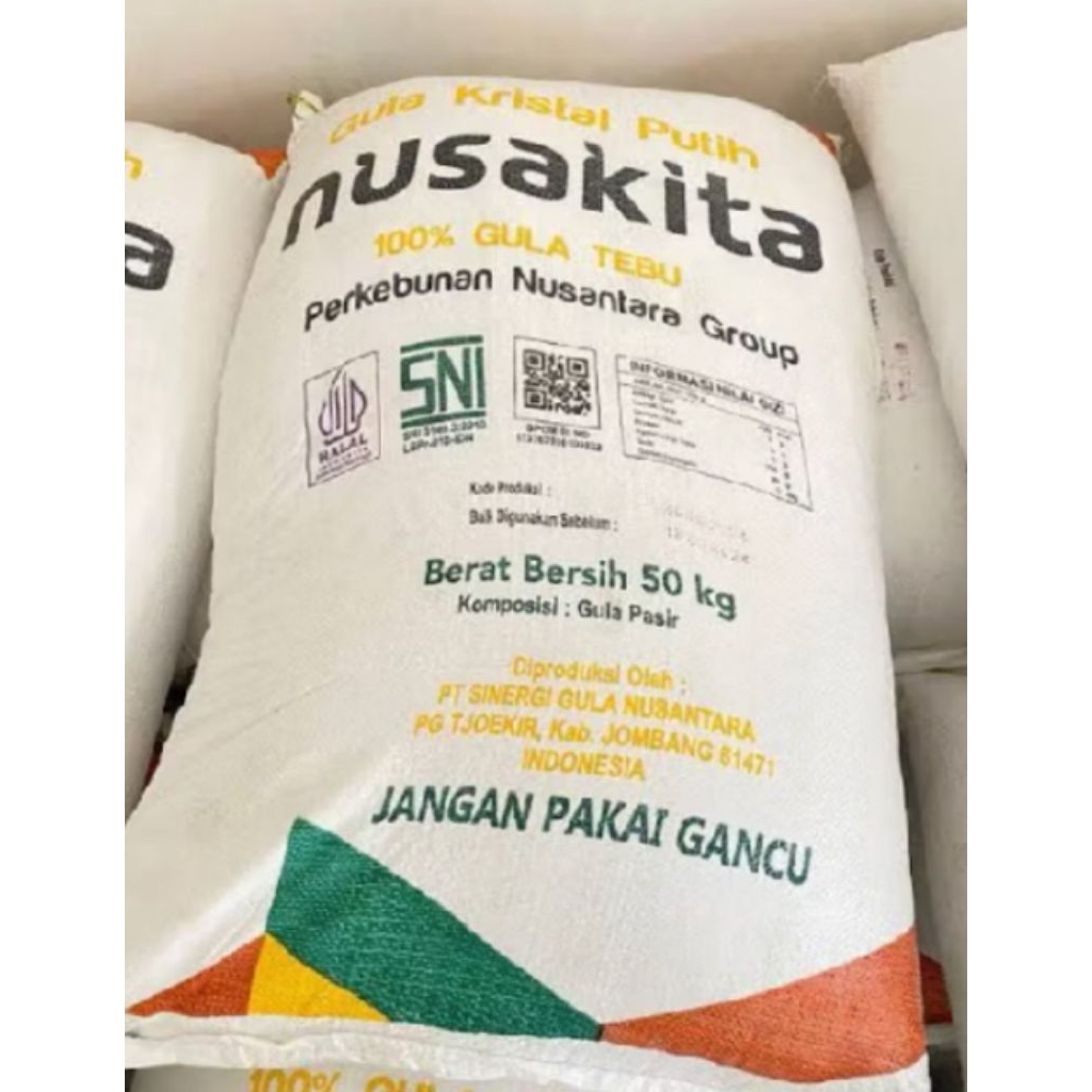 Gula Nusakita 1 Sak isi 50kg COD Gula Pasir 1 Sak