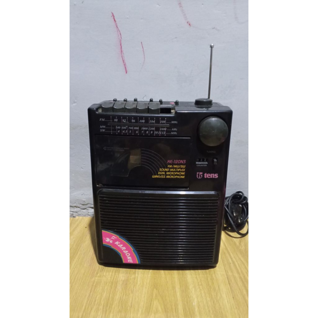 Tape Radio aux Tens KE-120N3 jadul vintage