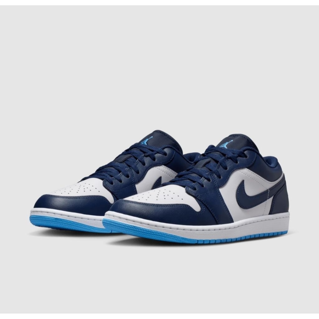 NIKE MEN'S SHOES - NIKE AIR JORDAN 1 LOW - MIDNIGHT NAVY/UNIVERSITY BLUE-WHITE