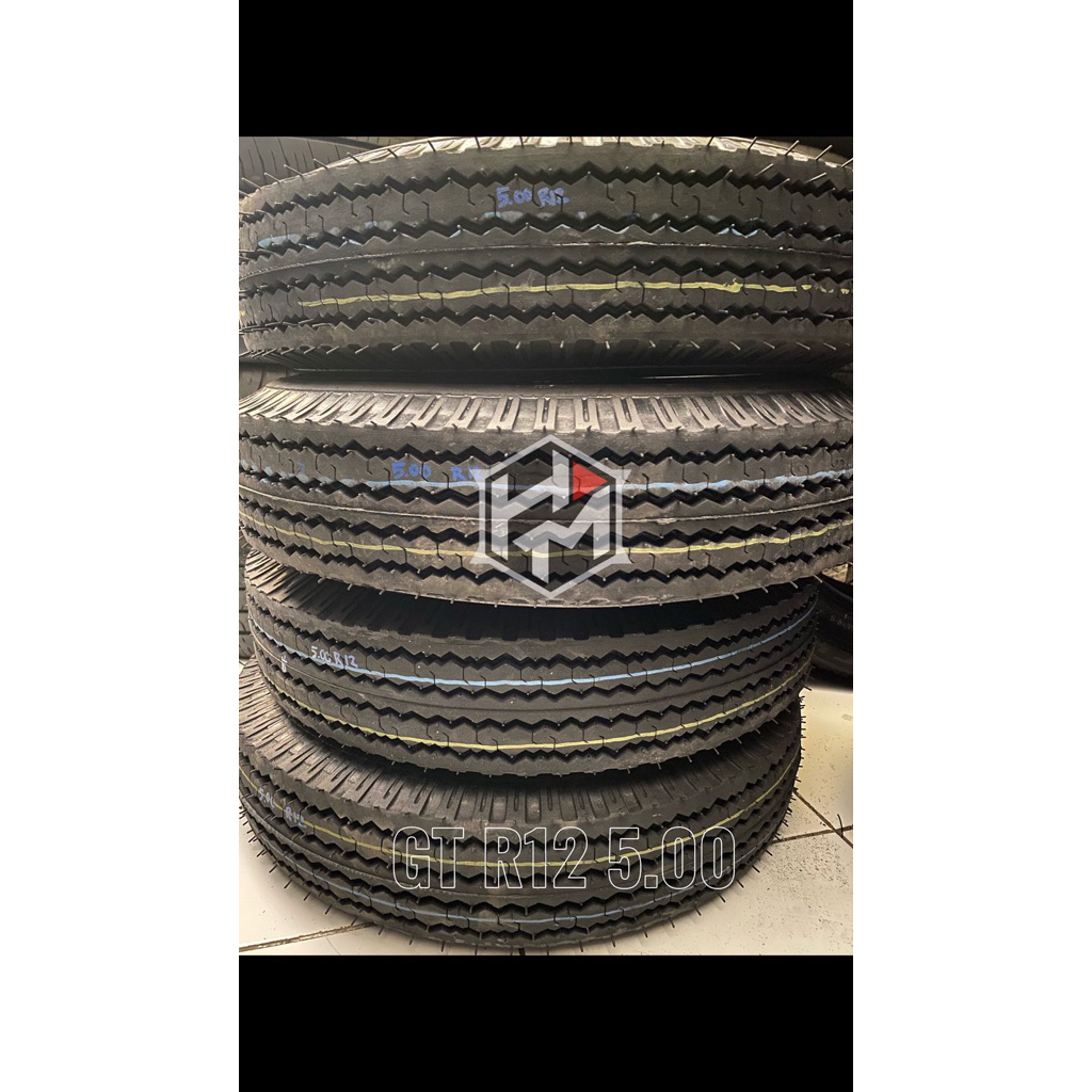 Ban vulkanisir (mirip ban original) muatan R12 5.00 hotpress