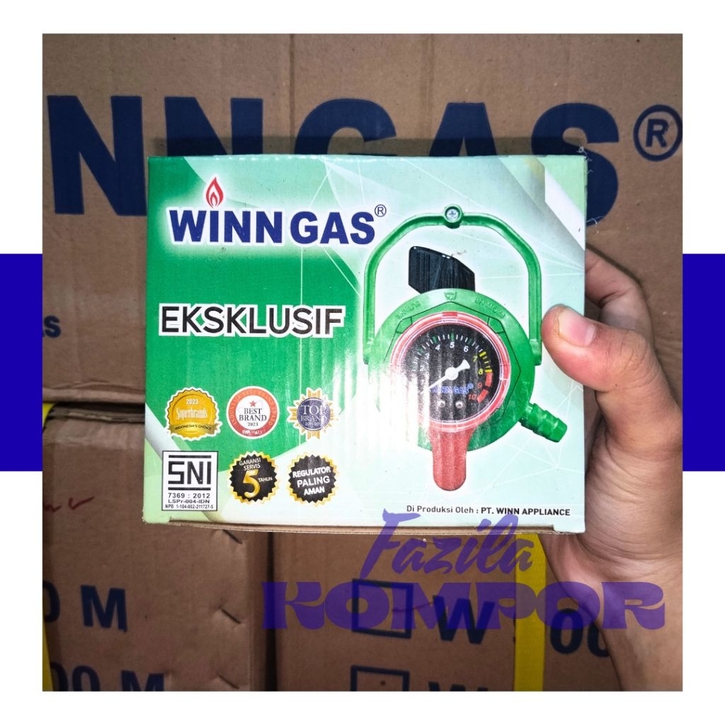 WinnGas Regulator Gas LPG Tipe W900M "Eksklusif" dengan Tekanan Rendah dan Pengunci Ganda SNI