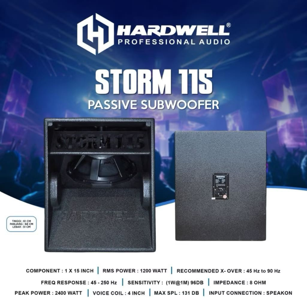 Subwoofer Pasif Hardwell Storm 115 Original Subwoofer 15inch Hardwell Storm 115