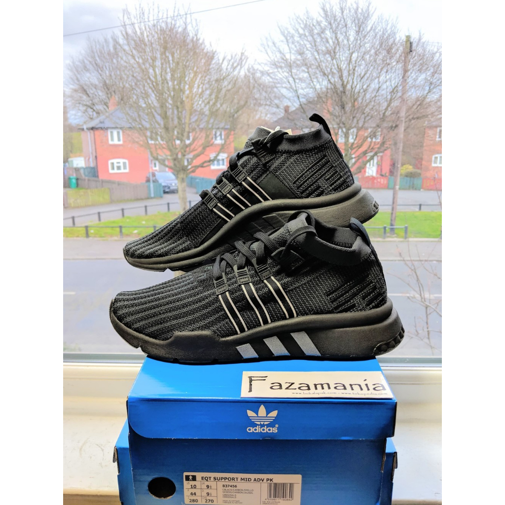 SEPATU EQT SUPPORT MID ADV PRIMEKNIT TRIPLE BLACK