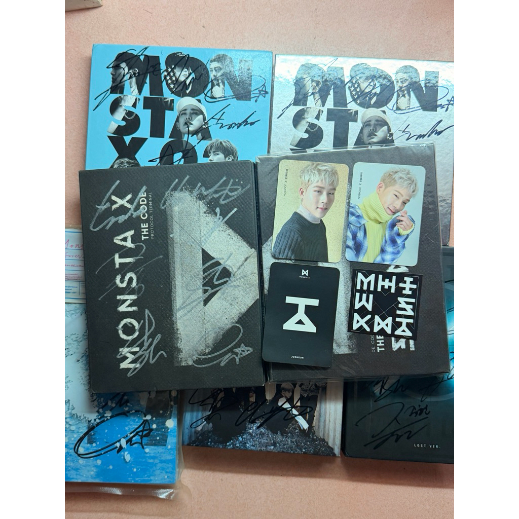 WTS IN RUSH PHOTOCARD PC MONSTA X PHOTOCARD POSTCARD THE CODE JOHEOON OFFICIAL GOODS STICKER BROADCA