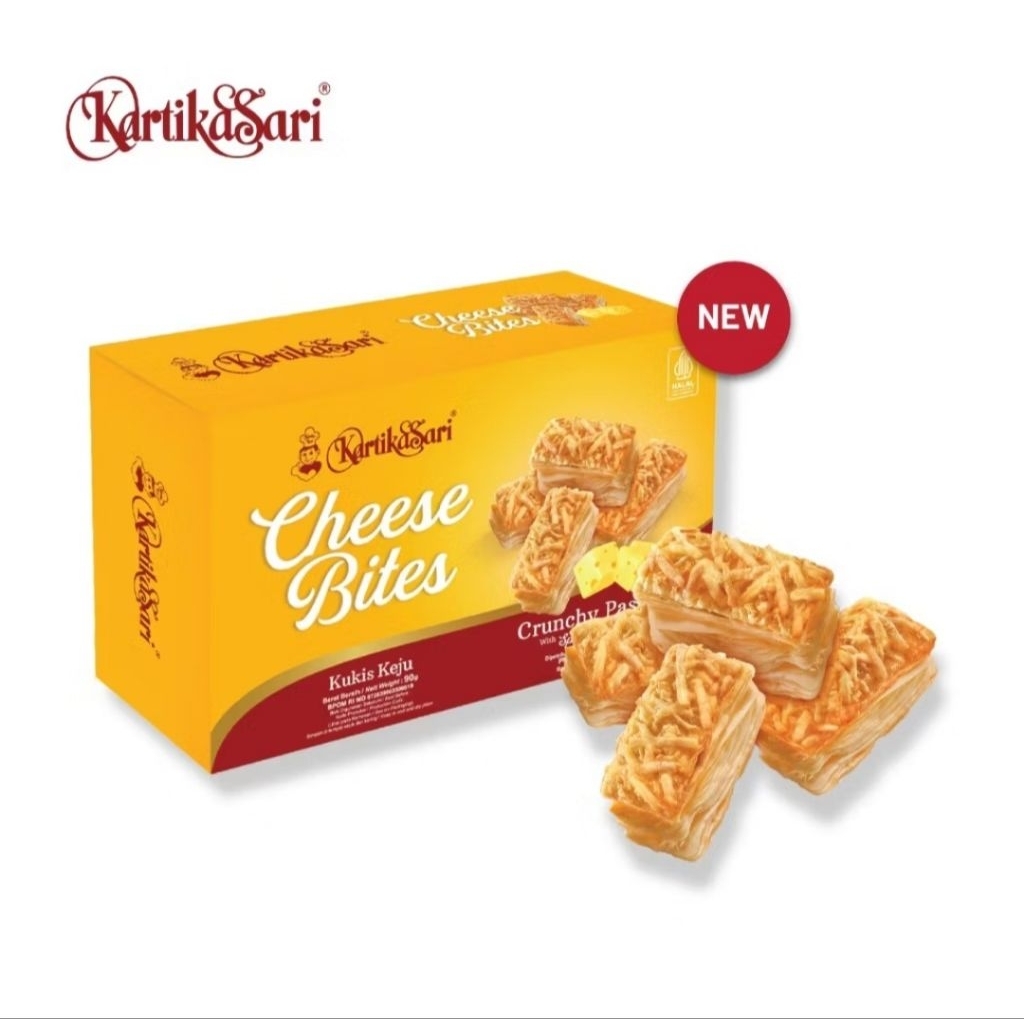 KARTIKA SARI Almond dan Cheese Bite Kue Pastry Oleh-Oleh Bandung Renyah Crispy Bahan Premium