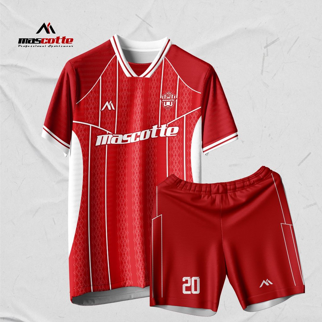 Jersey Mascotte - Baju sepak bola merah putih