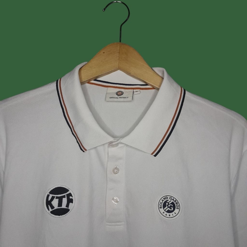 ROLAND GARROS PARIS Kaos Kerah Olahraga Pria, Atasan Olahraga Tennis Pria