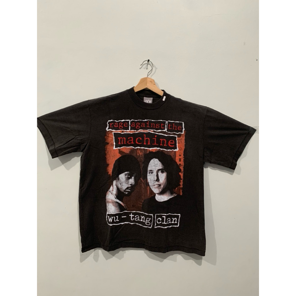 Kaos Bootleg IYV STUDIO RATM X WUTANG Movie Black Faded Colour (NEW)