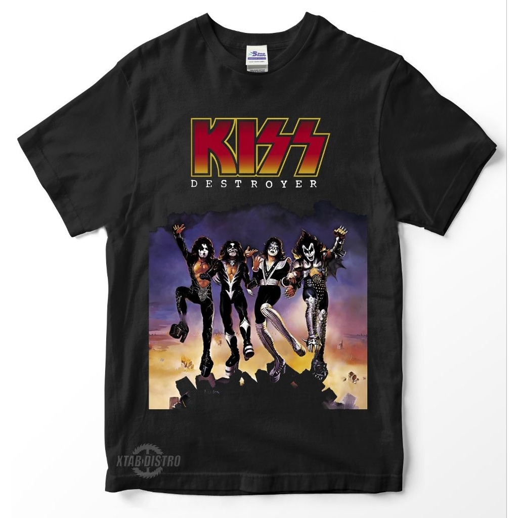 Kaos KISS - Destroyer tshirt band rock heavy metal built up plastisol xtab distro