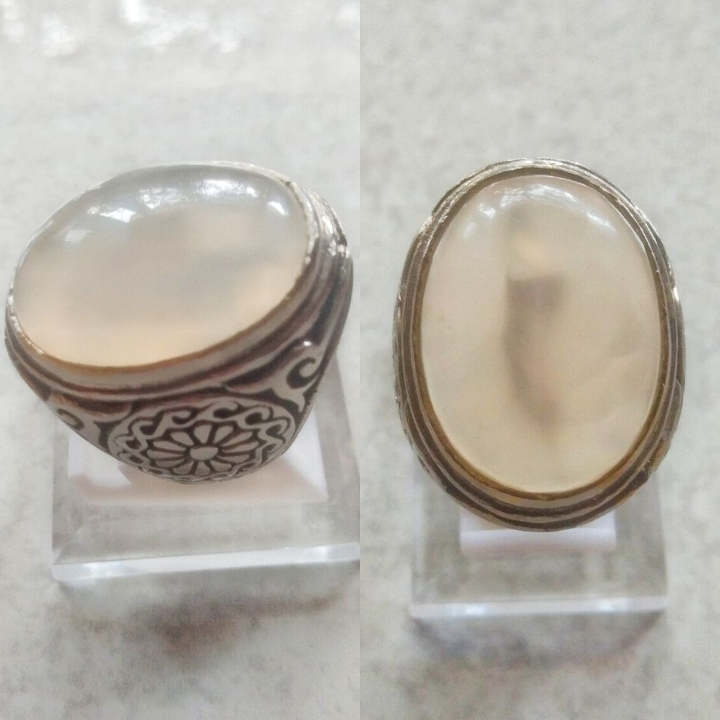 cincin batu akik anggur motif keris natural