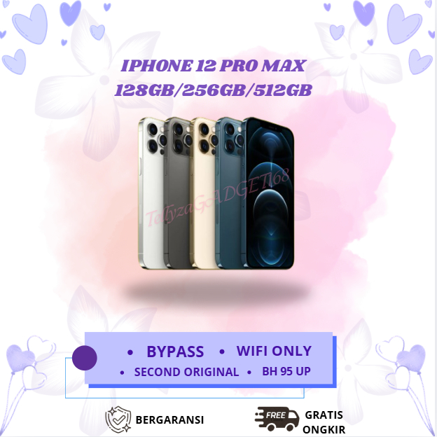 IPHONE 12 PRO MAX WIFI ONLY 128GB/256GB/512GB Second Original Inter Mulus