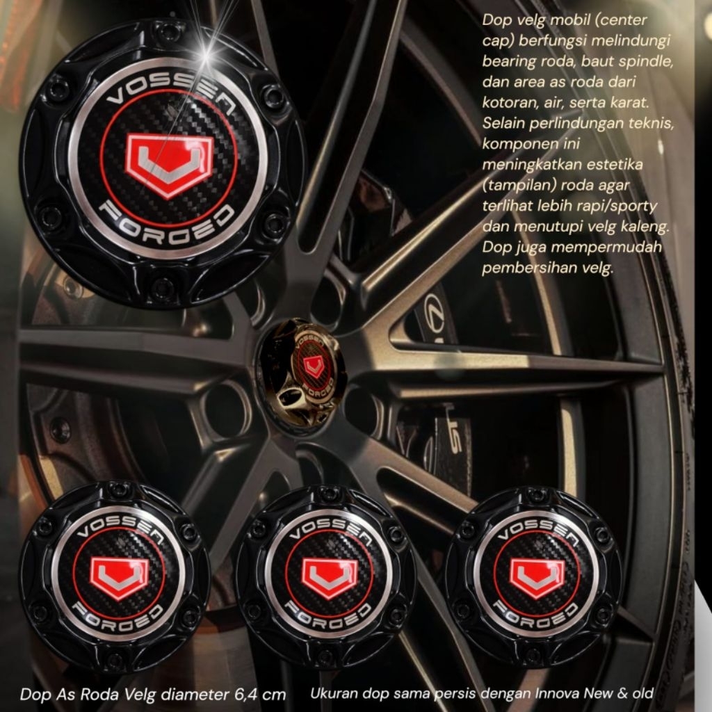 Tutup Dop Krome As Roda Velg Racing Ring 14 15 16 17 18 19 20