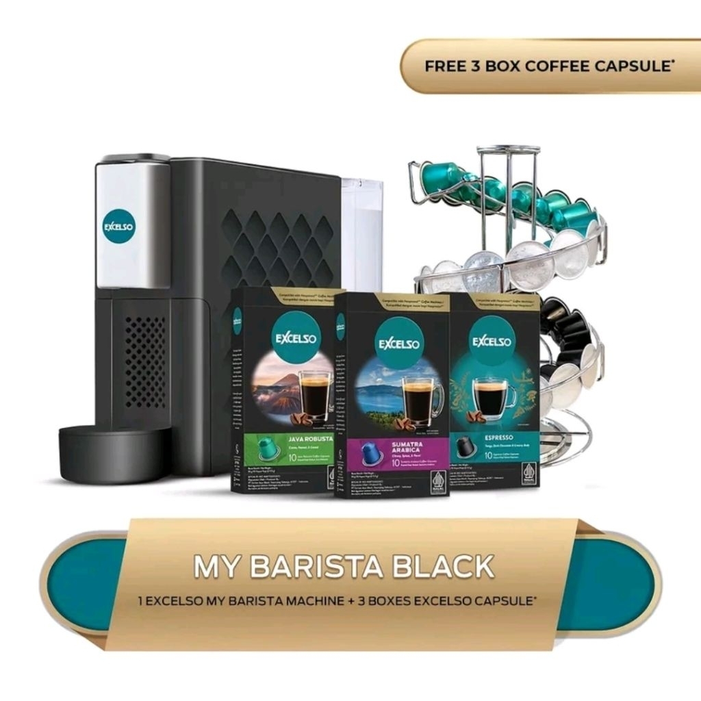Paket My Barista Excelso (Mesin Kopi Kapsul) Cocok untuk Hadiah/Hampers/Kado