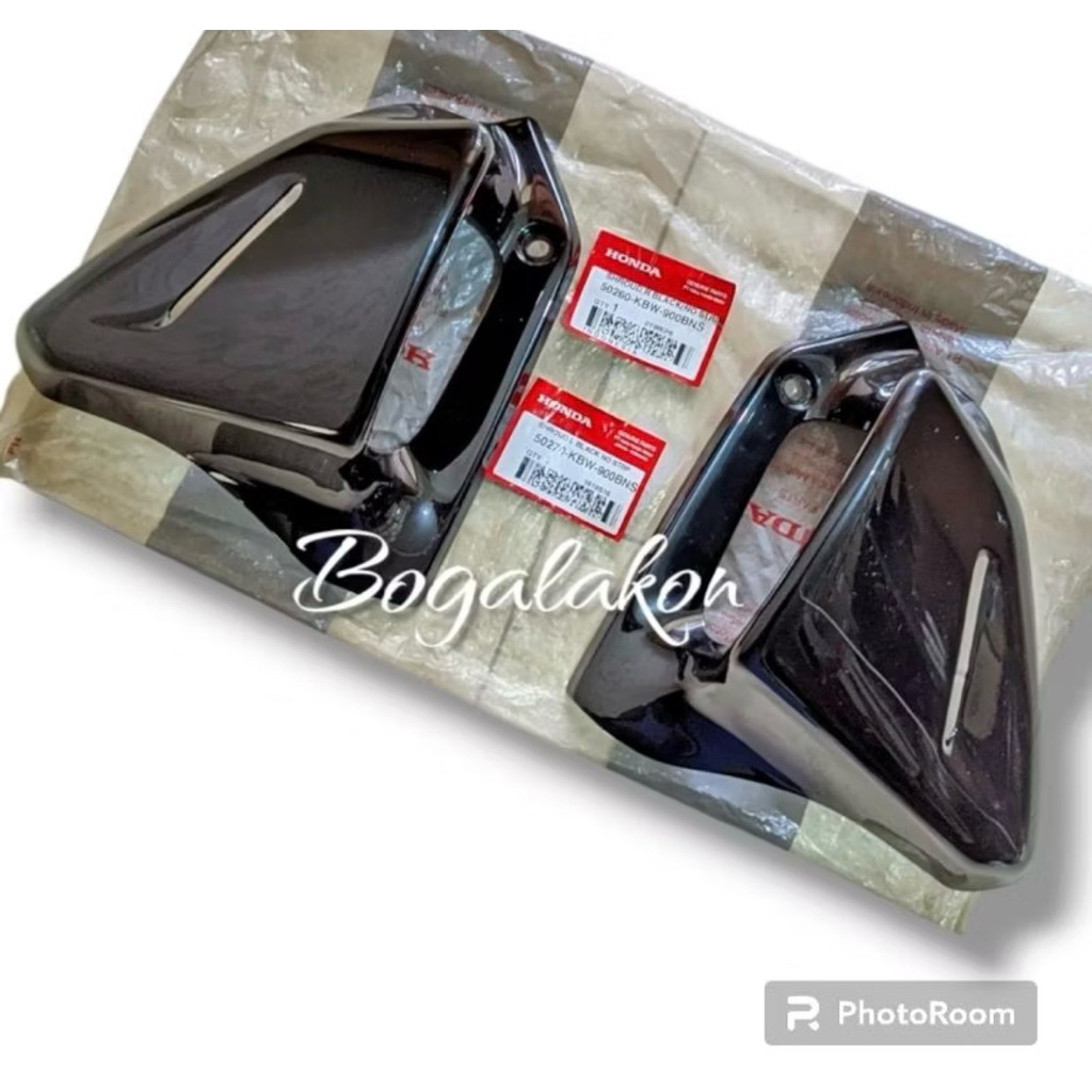 Sirip Tengki Tiger 2000 AHM ,cover sayap kupingan tangki tanki honda tiger lama lawas hitam original
