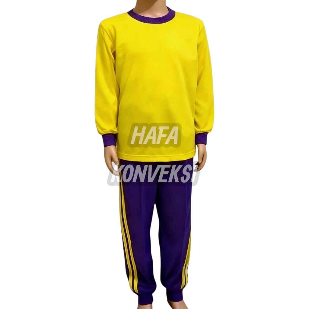 Baju Olahraga Anak / Seragam Olahraga TK Kuning Ungu
