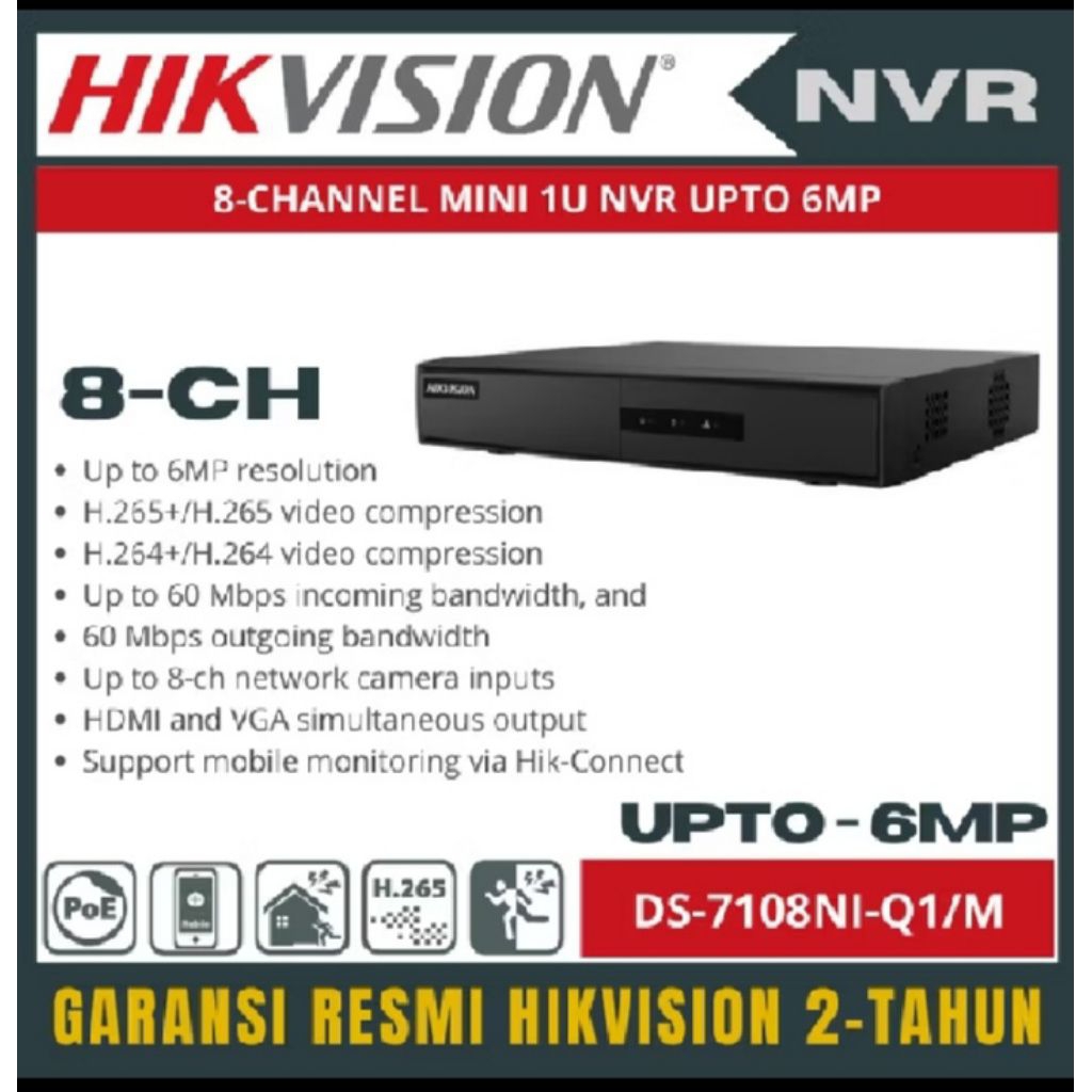 NVR HIKVISION 8CH