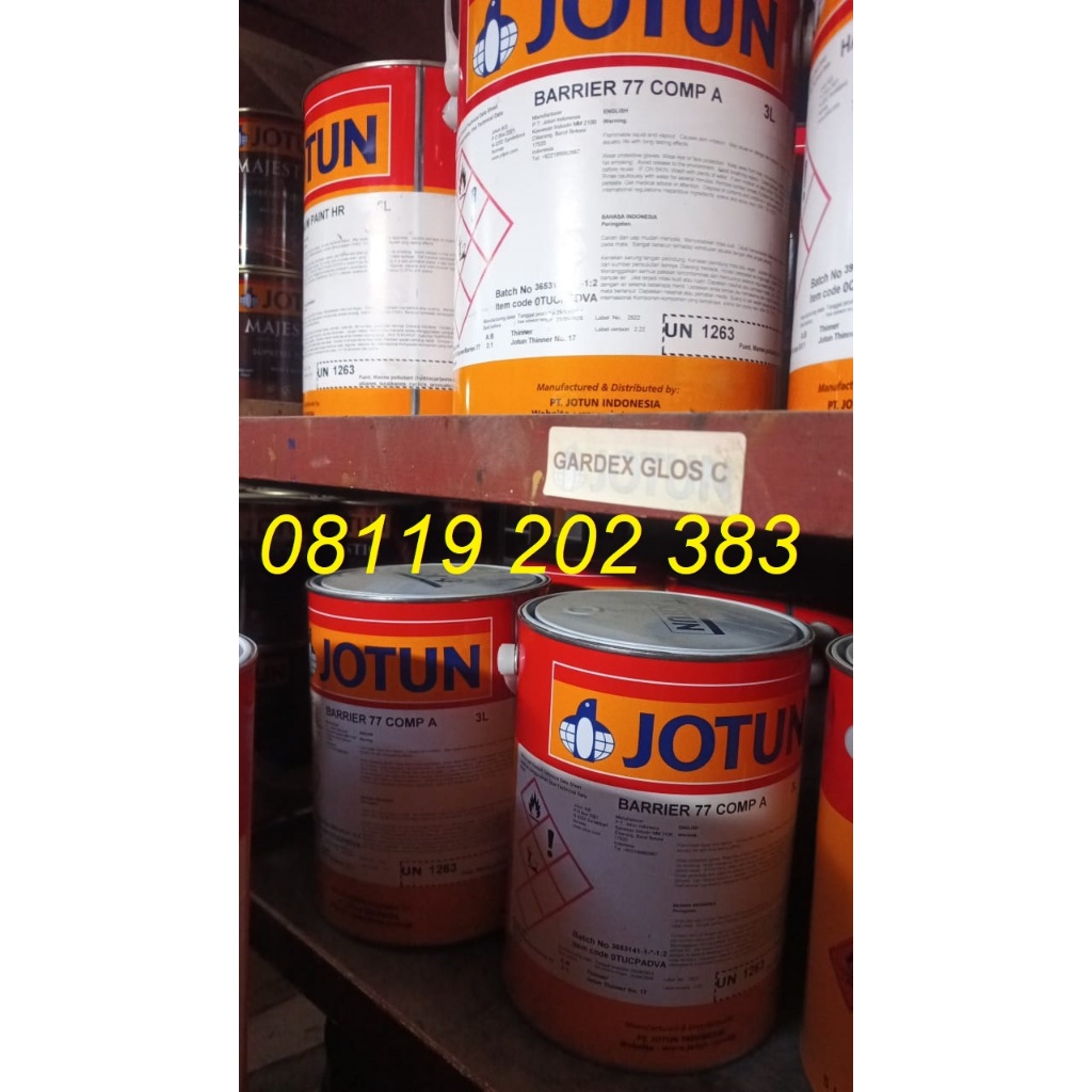 Jotun Barrier 77 cat meni epoxy, Barrier 77 zinc rich epoxy 4L set grey, Jotun Paint cat dasar epoxy