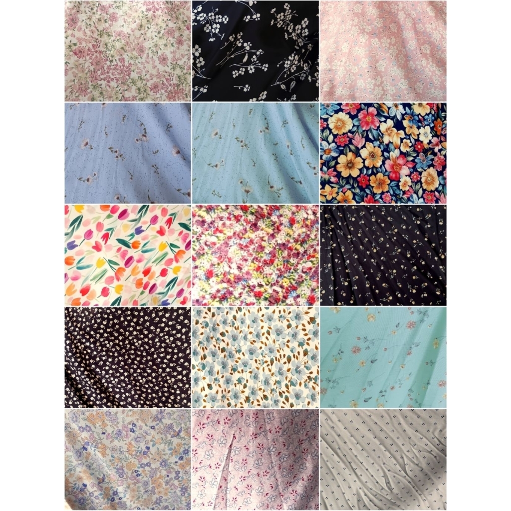 1/2 meter Kain Rayon | Katun Rayon | Bahan Rayon | Kain Meteran | Katun Rayon Motif | Bahan Import