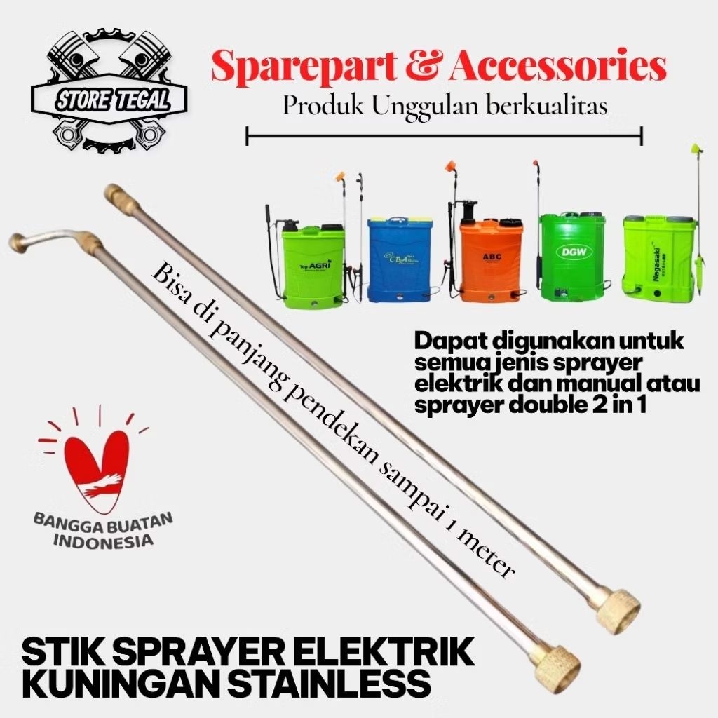 Stik antena sprayer elektrik / Stik Sprayer Elektrik Kuningan / stik ulur pompa hama elektrik