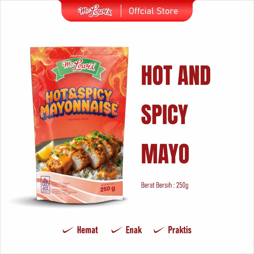 Mc Lewis Hot and Spicy Mayonaise 250gram, Hot Mayo