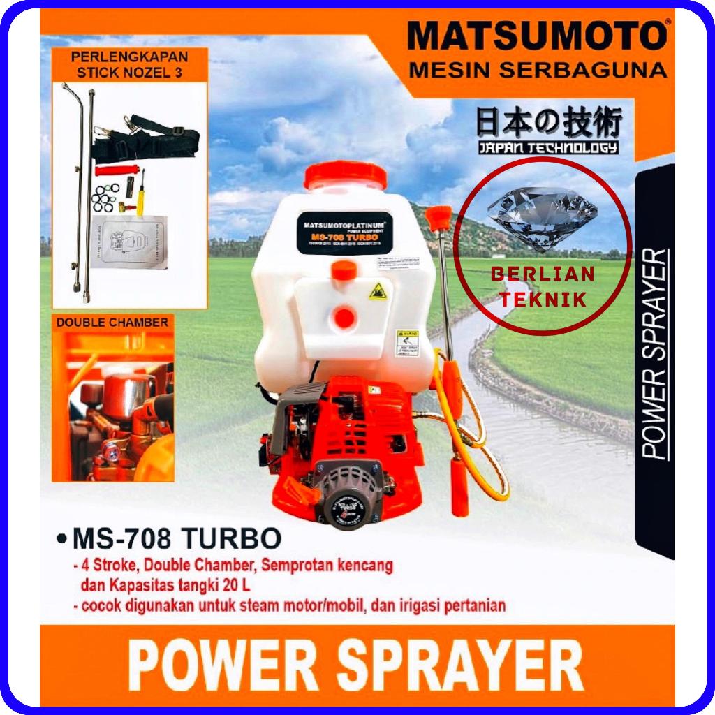 Power Sprayer Mist Knapsack Matsumoto MS 708 Turbo (Double Chamber) / 4 Tak