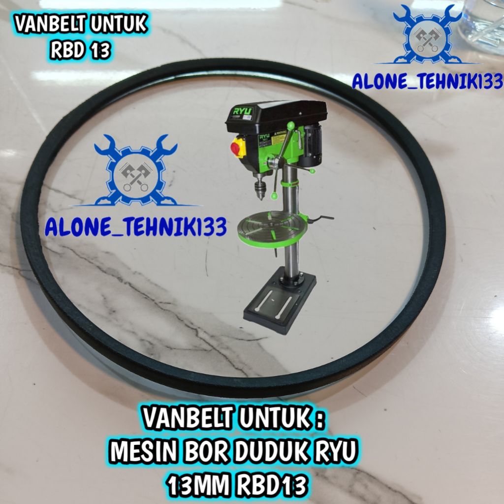 VANBELT MESIN BOR DUDUK RYU RBD13 VANBELT UNTUK MESIN BOR DUDUK RYU 13MM TYPE RYU RBD13