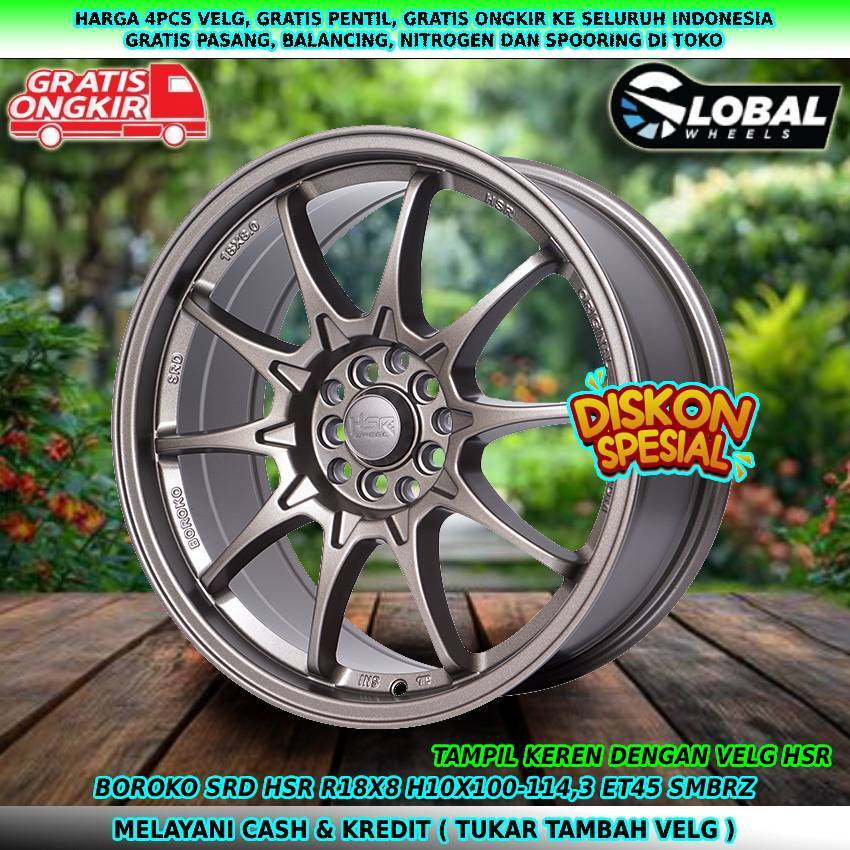 Velg hsr racing R18 rekomendasi untuk mobil Almaz| Cortez| Expander| dll velg hsr boroko srd R18