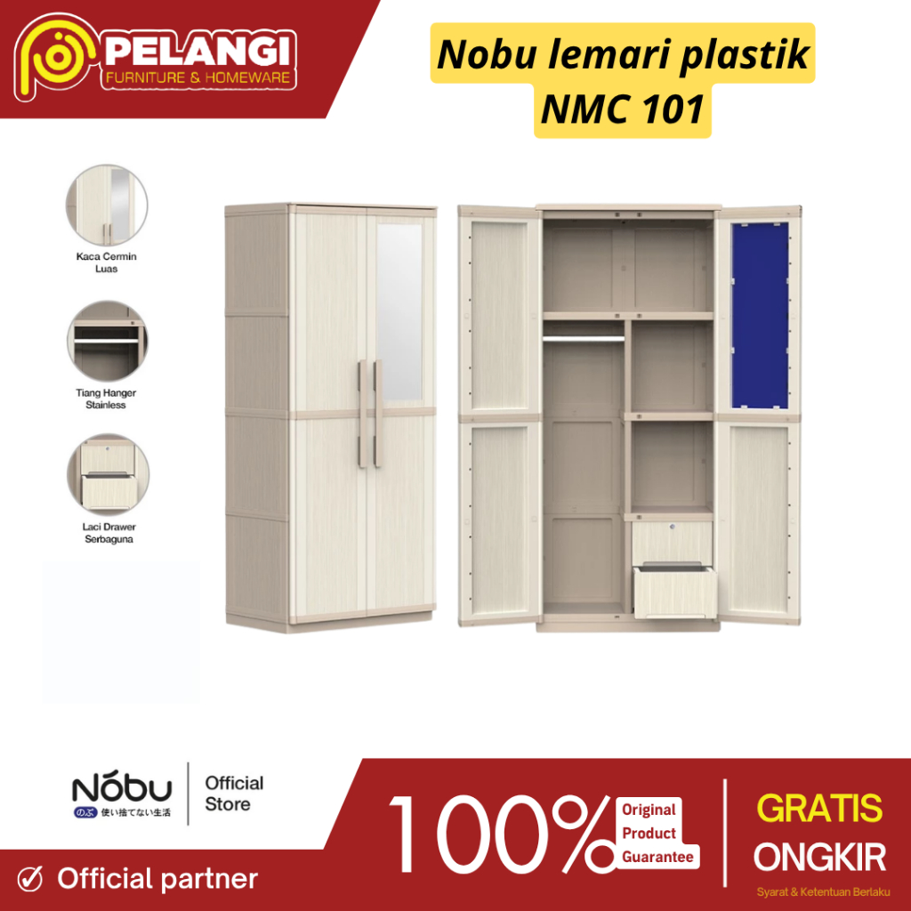 Nobu Lemari Plastik NMC 101 l Lemari Plastik Minimalis l Lemari Plastik Modern Simple