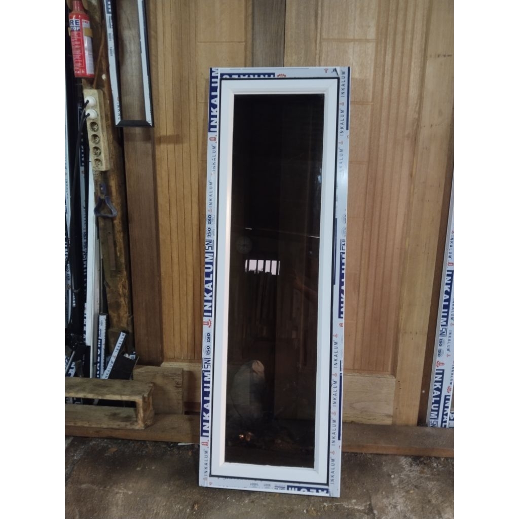 kusen jendela almunium 150x50 180x50 200x50 120x50 100x50 putih hitam coklat gratis packing kayu