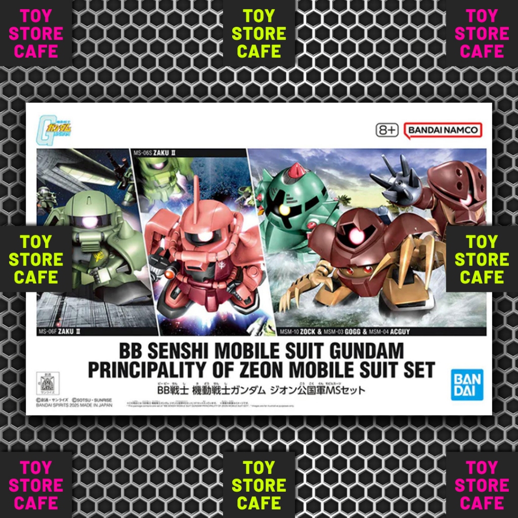 BB Senshi Mobile Suit Gundam Principality of Zeon Mobile Suit Set Bandai Original Gundam Gunpla SD Z