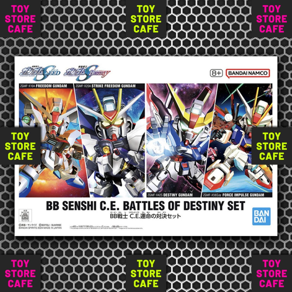 BB Senshi C.E Battles of Destiny Set Bandai Original Gundam Gunpla SD Seed Freedom Force Impulse Str