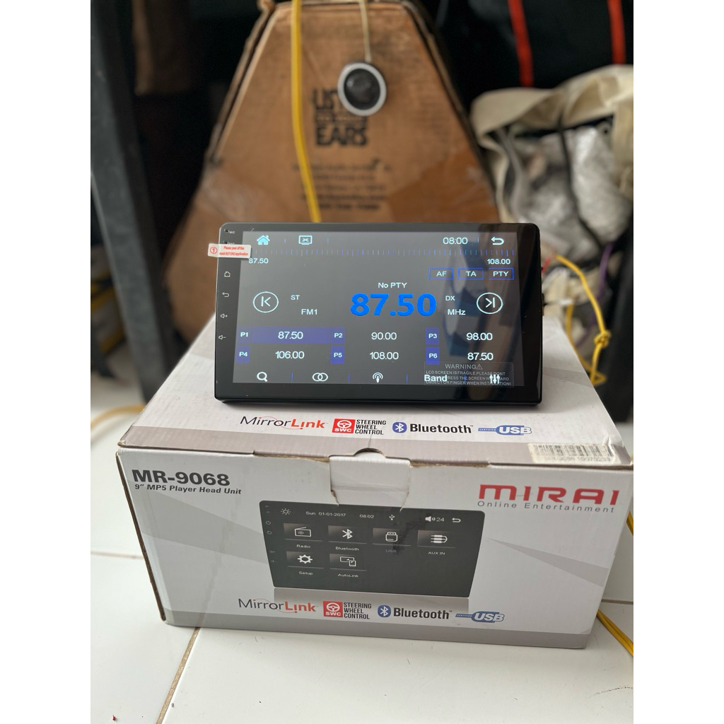 head unit pemutar MP5 MIRAI MR-9068 9 inci untuk mobil (bukan Android)