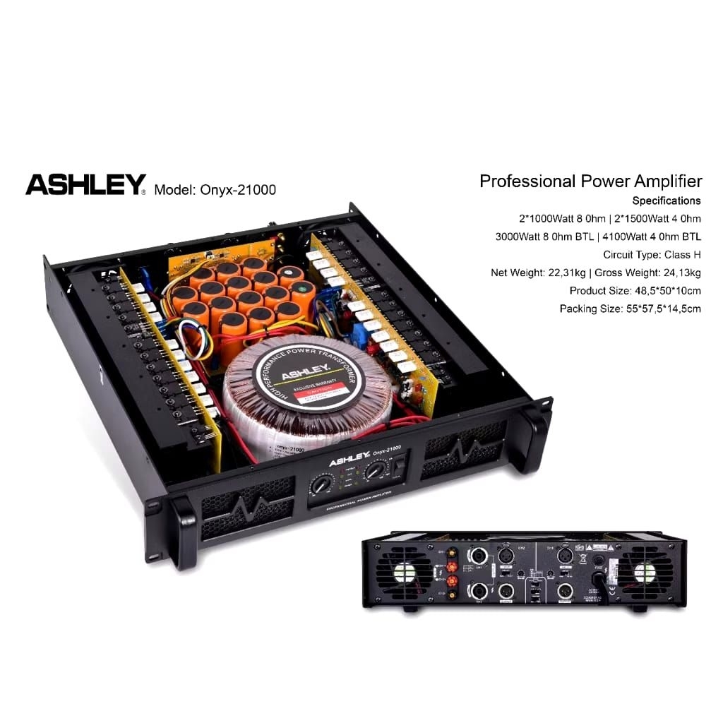 POWER AMPLIFIER ASHLEY ONYX21000/ONYX 21000 CLASS H ORIGINAL