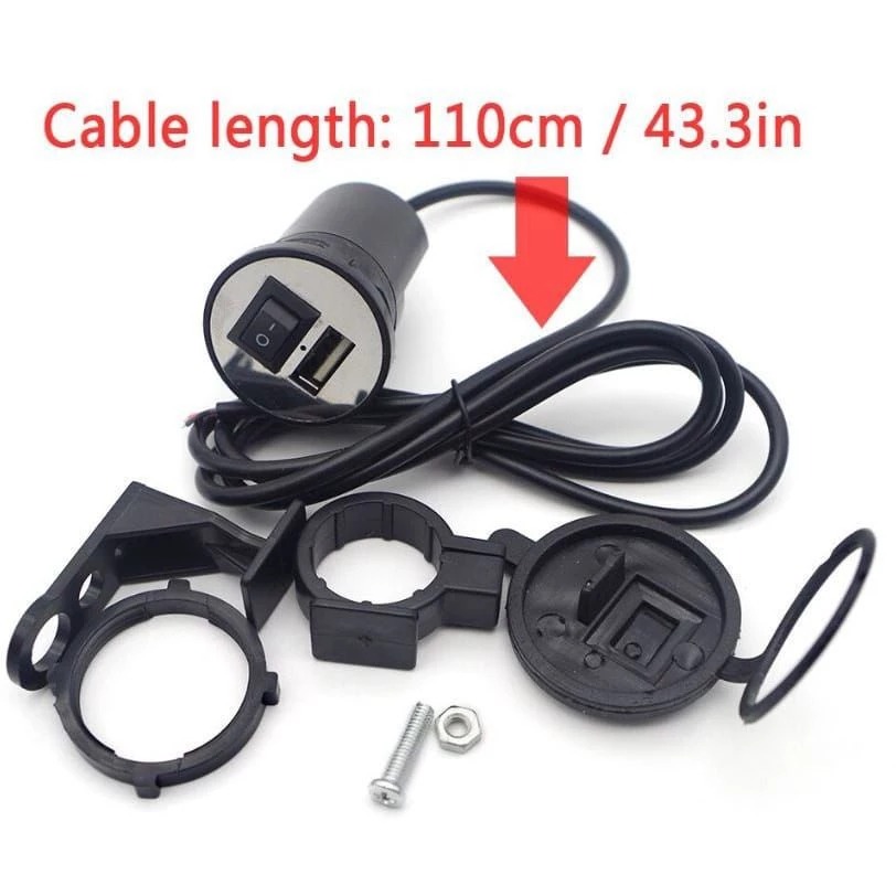 Charger Motor Waterproof Plus Switch On Off Murah ORIGINAL