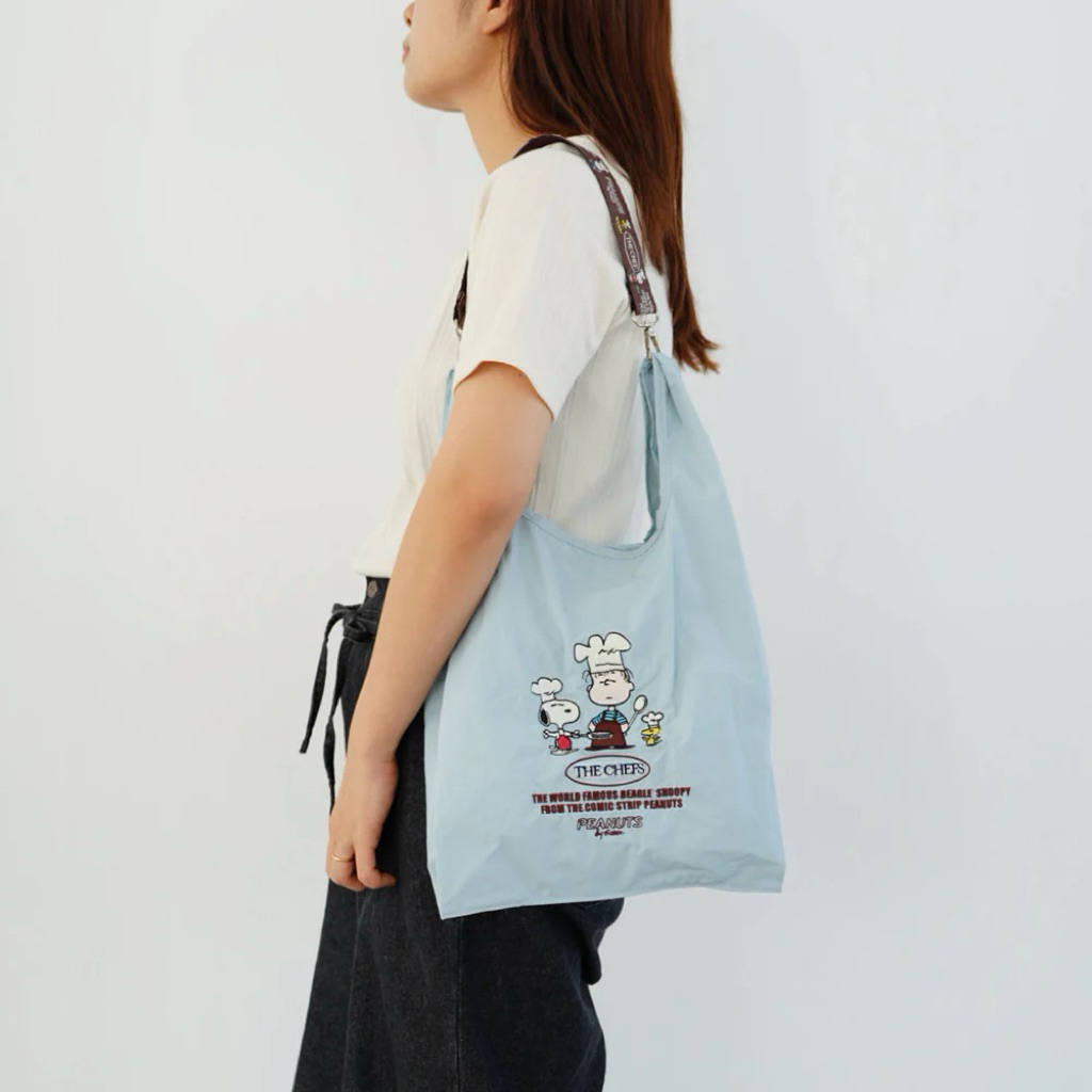 PEANUTS Shopper Bag dengan Strap – Tas Belanja Lucu Snoopy Reusable Eco Bag Snoopy Peanuts