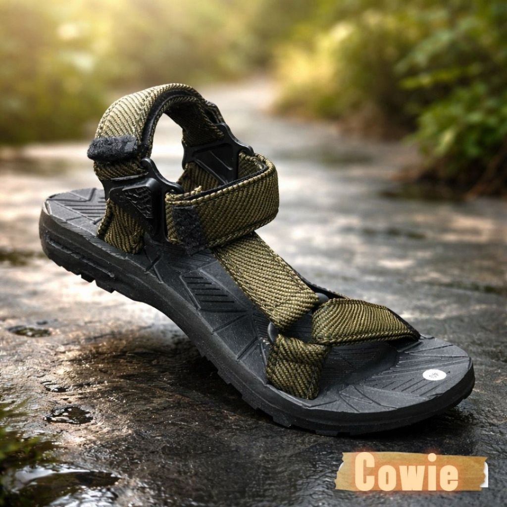 Sandal Cowie Slop Gunung Outdoor Pria Bahan Sol Karet Antislip - Sandal Gunung Eiger Pria