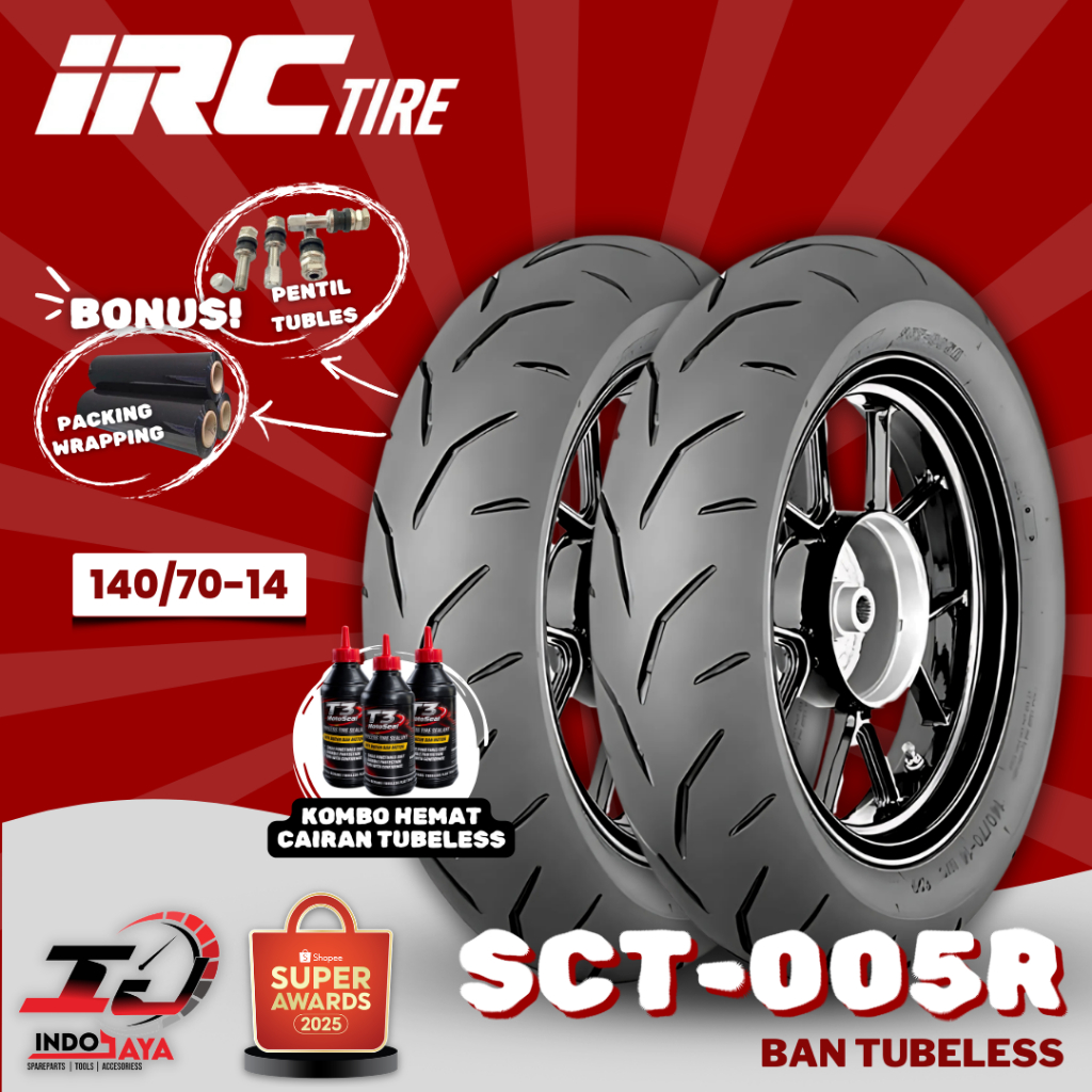 [READY COD] BAN LUAR TUBELESS IRC SCT 005R [REAR] (110/80-14) BAN BELAKANG AEROX / PCX / VARIO 150 /