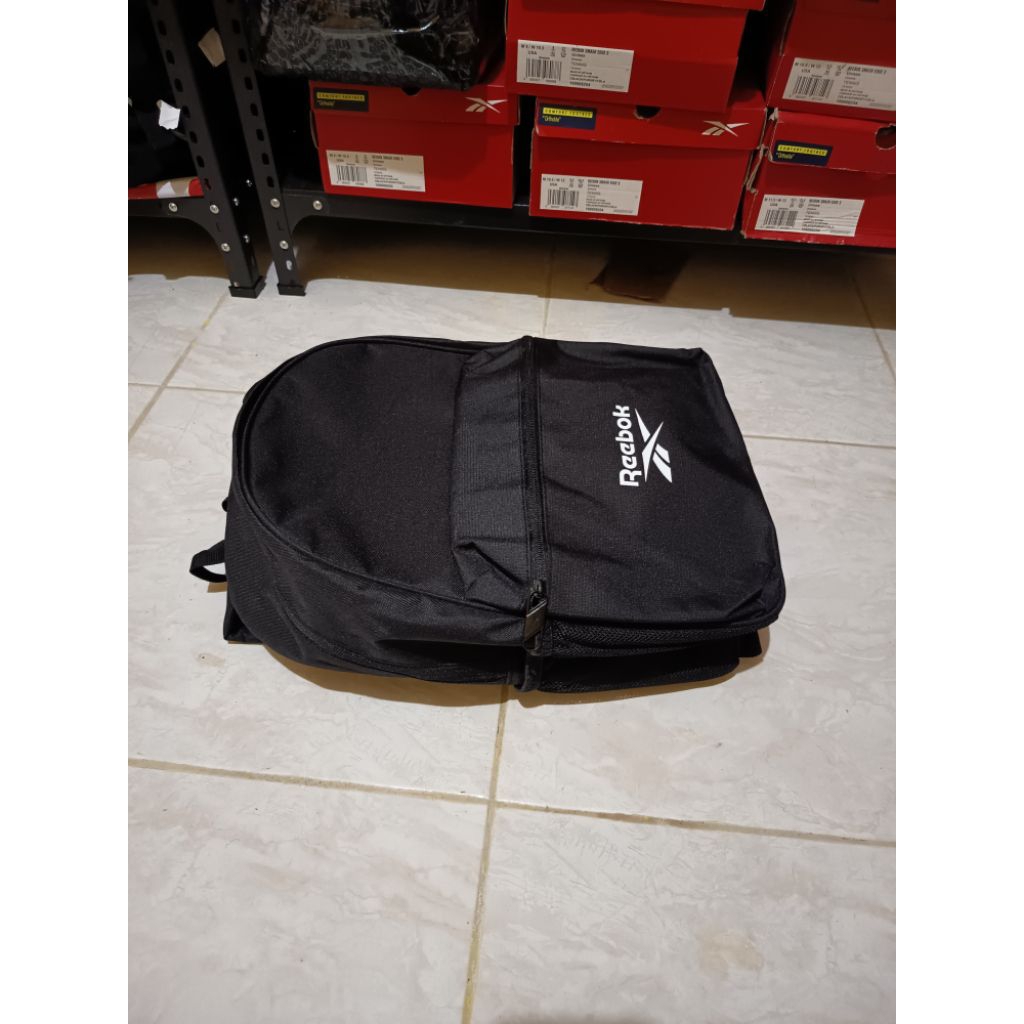 Tas Backpack Reebok Hitam Unisex original