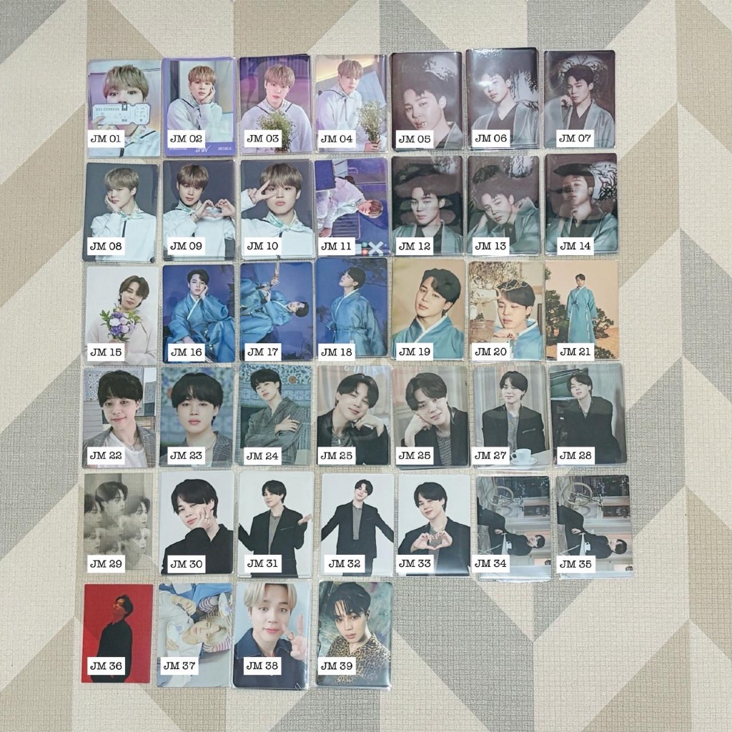 OFFICIAL PHOTOCARD MPC BTS Jimin - SWZ Sowoozoo, Dalmajung, MOTS, PTD, Monochrome, Busan, Holiday Co