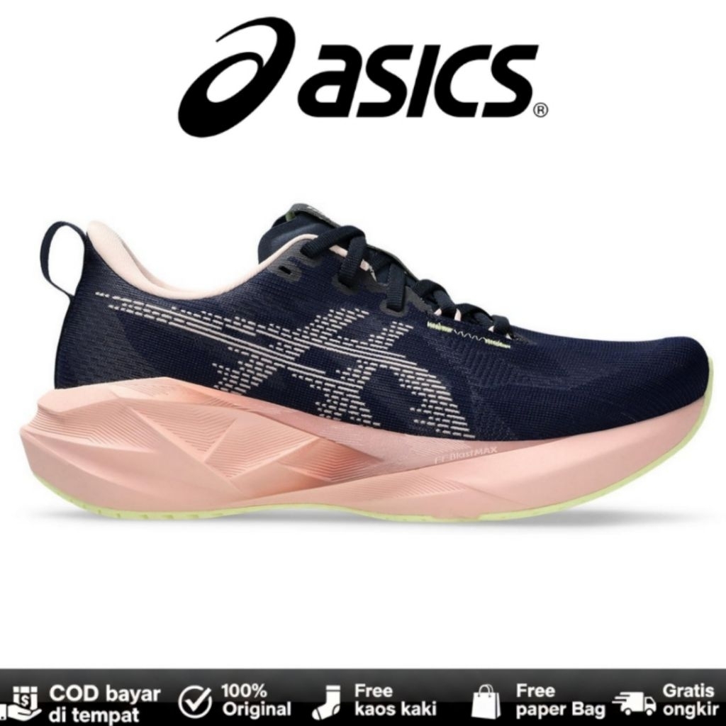 Sepatu Running ASlCS Novablast 5 Midnight Breeze Peach (Women's)