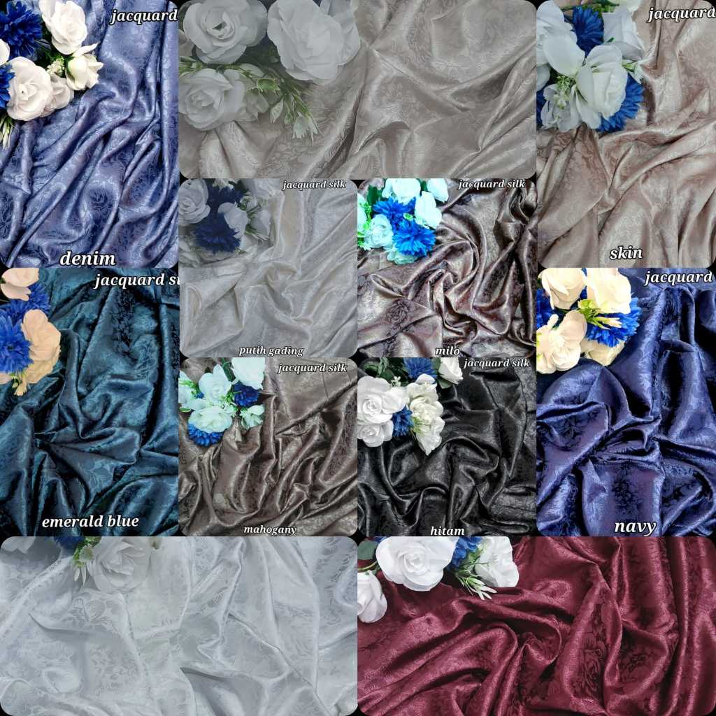 KAIN SATIN SILK ARMANI JACQUARD PREMIUM