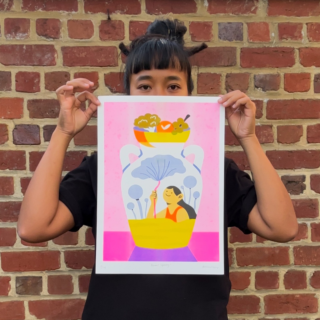 Yessiow Riso Print "Vibrant Tapestry" Poster A3
