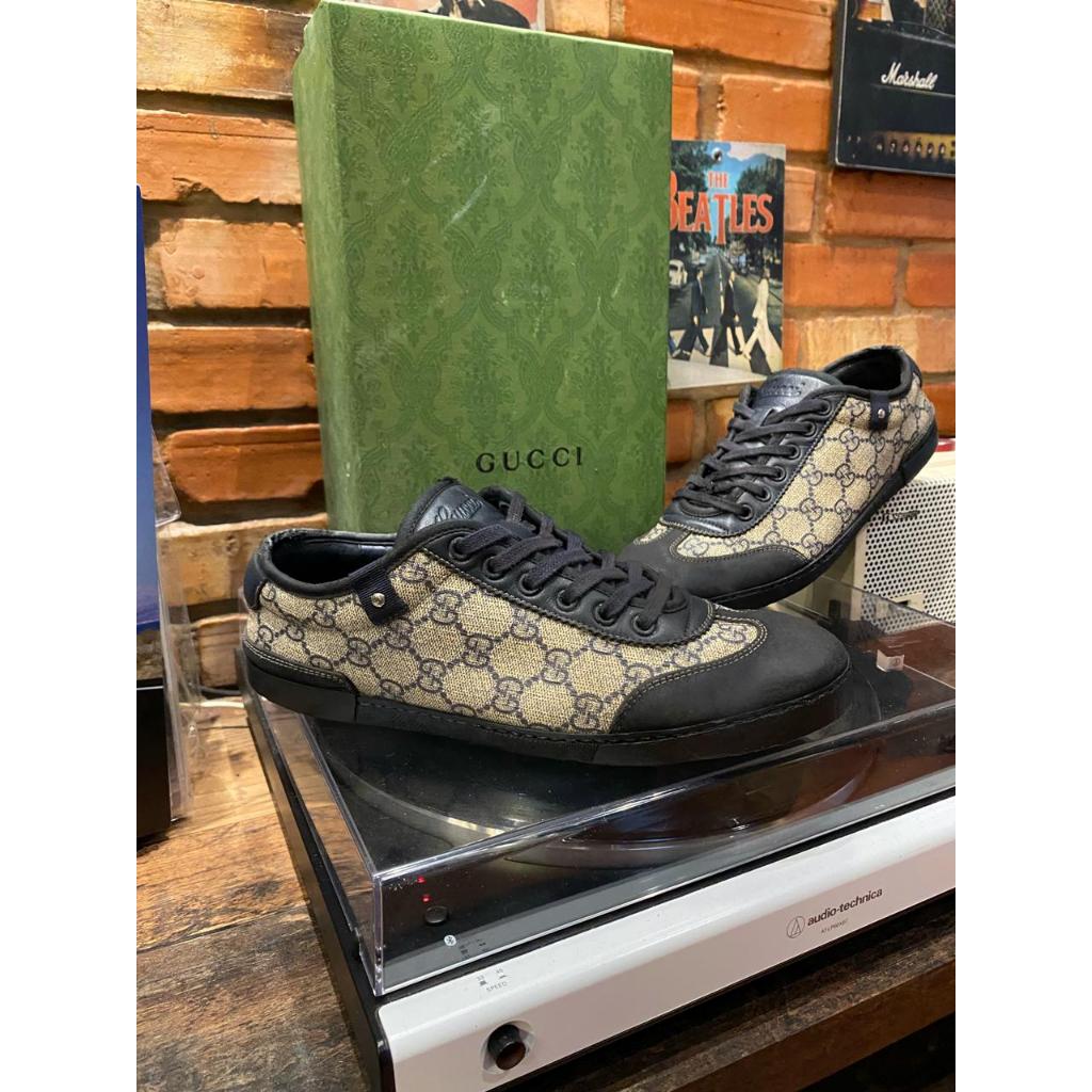 Gucci GG Plus Supreme Monogram Suede Sneakers Original Authentic 100% Legit Check Poizon