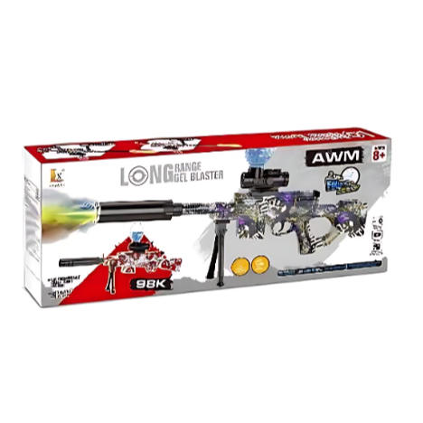 Mainan Anak D-6651/WH42-1 AWM LONG RANGE Mainan Tembakan Bubble Water Ball Elektrik AWM Lampu