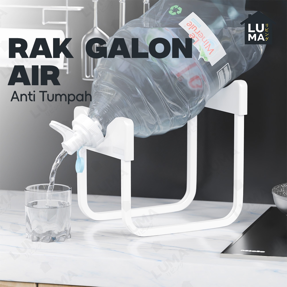 Rak Galon Air Dudukan Penyangga Minuman Model U Free Kran Galon Amidis Le Minerale Serbaguna