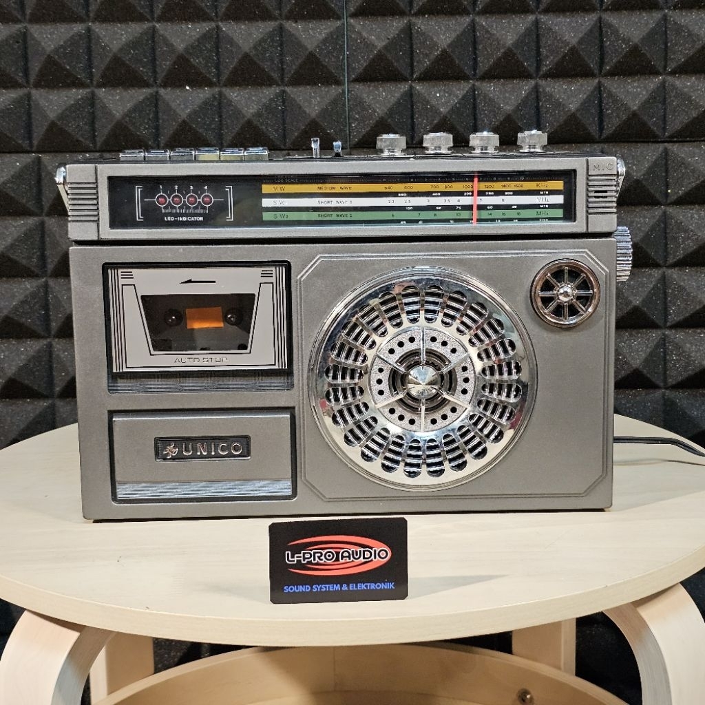 Tape Compo Boombox UNICO Radio MW SW Baru NOS Cassette Player pemutar kaset pita