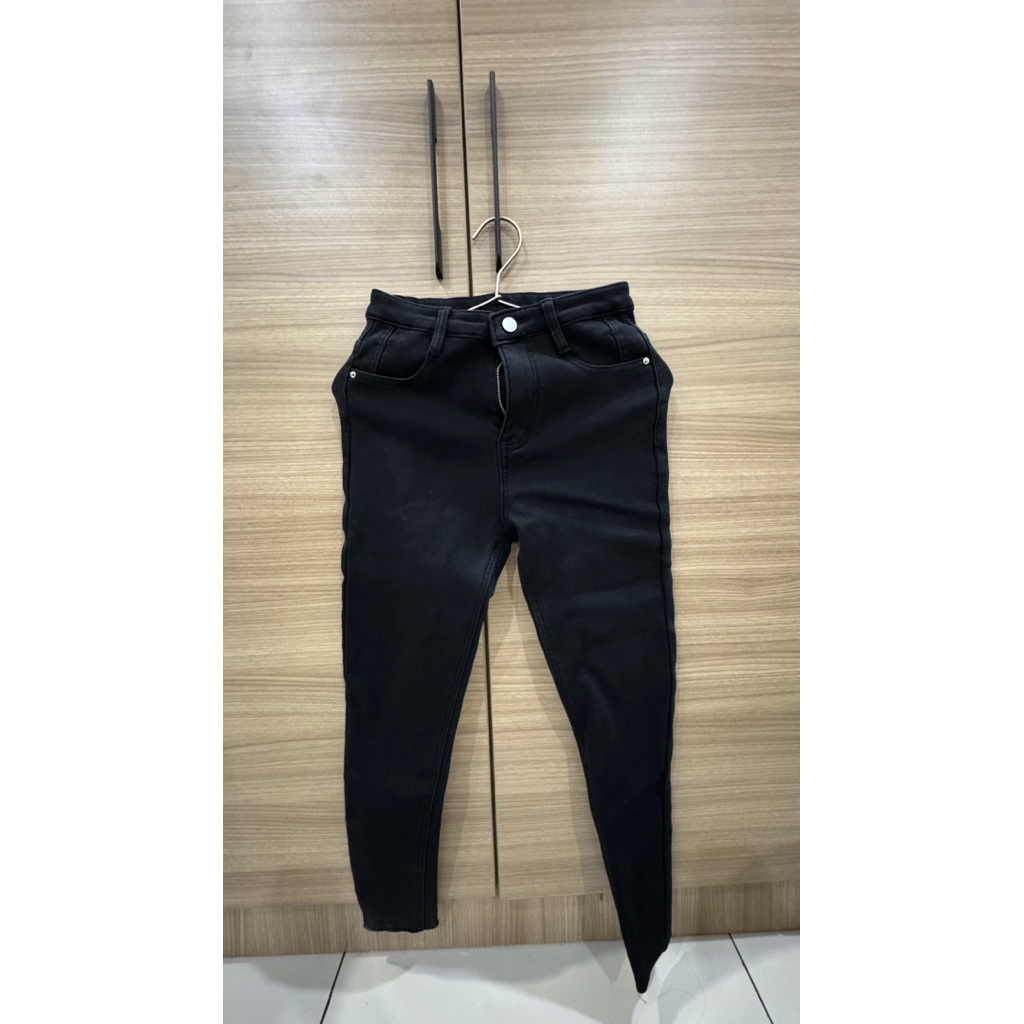 Celana panjang jeans denim thermal fleece musim dingin winter new tidak pernah pakai import china