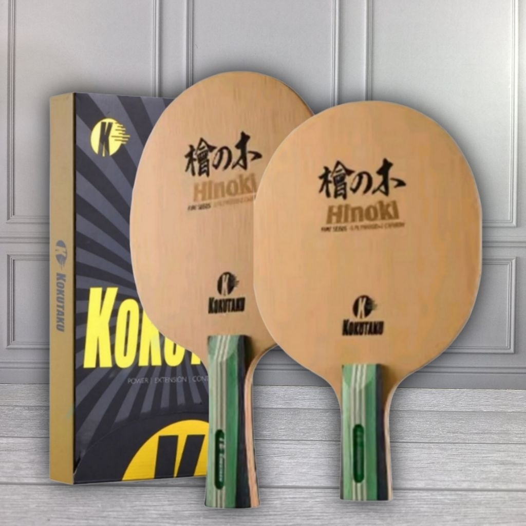 Kokutaku Hinoki Blade series Fire Seeds 5ply hinoki wood + 2 ply Carbon – Bet Tenis Meja Control & S