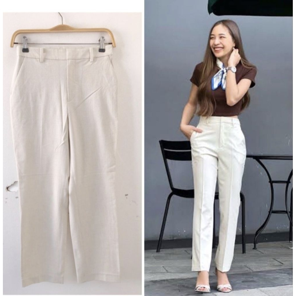 Uniqlo Smart Ankle 2 Way Pants Natural S