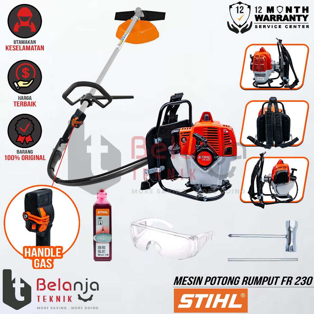 Mesin potong rumput Gendong STIHL FR230 Gagang Cutter Brush FR 230